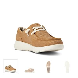 Ariat Hilo Womens Tan Floral Embossed Shoes